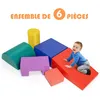 Image de Costway 6pcs Blocs De Construction En Mousse Fait En Pu+epe Colorée Jouets Educatifs Pour Dvelopper