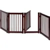 Image de GIANTEX Barrière de Sécurité Pliable avec 4 panneaux autoportants en bois Porte de Chien pour Maison Entrée Escalier