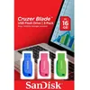 Image de Clé USB SanDisk Cruzer Blade 16 Go USB 2.0 - Bleu Vert Rose