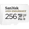 Image de Carte mémoire flash High Endurance - SANDISK - 256 Go - Video Class V30 / UHS-I U3 / Class10