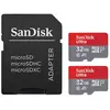 Image de SanDisk Ultra microSDHC 32 Go (x2) + Adaptateur SD (SDSQUA4-032G-GN6MT)