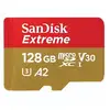 Image de Carte Mémoire Micro Sd Sandisk Extreme Uhs I 128 Go Avec Adaptateur Microsdxc Vers Sd