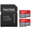 Image de SanDisk Ultra microSD UHS-I U1 64 Go 140 Mo/s (x2) + Adaptateur SD