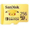 Image de Carte mémoire micro SD SanDisk Pokémon 256 Go Jaune pour Nintendo Switch
