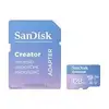 Image de Carte Mémoire Microsd Creator Uhs-ii 128 Go Bleu 24x32x2.1 Mm Sandisk