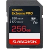 Image de Carte Mémoire Sandisk Extreme Pro Sdxc 256 Go Uhs-i V30 U3 Jusqu’à 250 Mo/s Noir
