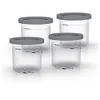 Image de Lot de 4 Pots avec Couvercle pour machine à glaces NINJA   Compatible CREAMi NC302EU/NC300EU - Sans BPA - Lavable lave-vaisselle