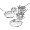Image de Batterie de cuisine 8 pièces en inox - Ninja - EverClad C95005EUI - Poêles et casseroles - Induction four 300°C - Garantie 10 ans