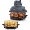 Image de Friteuse sans huile en verre - Ninja - CRISPi FN201EUBL1 - 2 capacités 3 8L+2 3L - 4 modes de cuisson - 1700W - Bleu Cyber