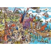 Image de Cobble Hill Puzzle Village Viking Doodletown 1000 Pièces Cartoon