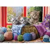 Image de Eurographics Puzzle Knittin' Kittens - 500 Pièces Xl Chats Animaux