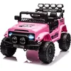 Image de Voiture Électrique Enfant 12V Véhicule Électrique avec Télécommande Musique & LED & Klaxon 3 Vitesses pour Enfants 3+ Ans -Rose