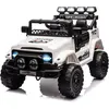Image de Voiture Électrique Enfant 12V Véhicule Électrique avec Télécommande Musique & LED & Klaxon 3 Vitesses pour Enfants 3+ Ans -Blanc
