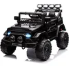 Image de Voiture Électrique Enfant 12V Véhicule Électrique avec Télécommande Musique & LED & Klaxon 3 Vitesses pour Enfants 3+ Ans -Noir