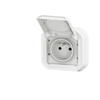 Image de Prise de courant 16A 2P+T Legrand Plexo  blanche encastrée 069870L
