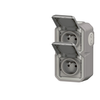 Image de Prise de courant double vertical 16A 2P+T Legrand Plexo  grise complète 069913L