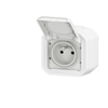 Image de Prise de courant 16A 2P+T Legrand Plexo  blanche complète 069781L