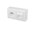 Image de Prise en saillie 2P+T + USB double Efapel Logus 90 BOIT-110384