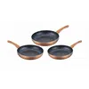 Image de Lot De 3 Poêles En Pierre 20 24 28cm Induction Cuivre Cenocco Cc2001-cop