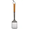 Image de Spatule En Acier Inoxydable Pour Barbecue - Manche En Bois Avec Boucle En Cuir - 4...