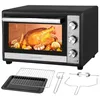 Image de Four électrique à convection 46L avec Tournebroche 6 modes de cuisson Lèchefrite avec pince Grille de cuisson - Noir/Inox