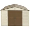 Image de Abri Pvc Woodstyle Premium - 13,12m² - Kit Fondation + 1 Fenêtre - Beige