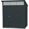 Image de Abri de Jardin à Toit Plat en Métal 3,92m2 Gris Anthracite DURAMAX