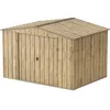 Image de Abri de jardin en métal imitation bois - DURAMAX - 7 75m² + kit dancrage - Epaisseur 0 33 mm