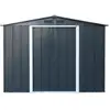 Image de Abri De Jardin Métal - 4,75m² - Kit Ancrage - Anthracite