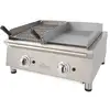 Image de Frytop À Gaz En Acier Rectifié + Barbecue À Gaz 35 Cm - Arilex