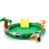 Image de Piscine gonflable pour enfants toboggan de piscine - 182x165x62 cm piscine hors sol design jungle- parc aquatique