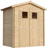 Image de Abri De Jardin En Bois 1,98 M² - H218 X 196 X 136 Cm - Atelier Rangement Outils Et Vélos - M367