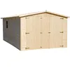 Image de GARAGE en Bois Naturel - Chalet en Pin/épicéa- H222x516x324 cm/15 m² - Construction de Panneaux- Atelier de jardin - TIMBELA M101