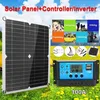 Image de Panneau Solaire Souple-12W 12V-Kit de Panneau Solaire-Camping voiture bateau maison-Avec 100A Contrôleur