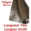 Image de 130g/m2 Toile Bache de paillage tissée Marron Anti-Mauvaises Herbes Largeur 33m Longueur 10m