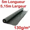 Image de Largeur 515m Longueur 5m 130g/m2 Toile Bache de paillage tissée Anti-Mauvaises Herbes