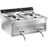 Image de Friteuse Professionnelle À Poser Electrique En Inox Avec Robinet De Vidange - 2 X 12 L - Afi Collin Lucy