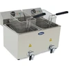 Image de Friteuse Professionnelle À Poser En Inox Avec Vidange 2 X 8 L - H 395 À 430 Mm - Atosa