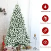 Image de Sapin De Noël Artificiel Enneigé Avec Support En Métal