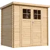 Image de Abri De Jardin En Bois 2,22 M² - Porte Verrouillable De Haute Qualité - H200 X 204 X 142 Cm - M311f