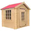 Image de Maisonnette En Bois Pour Enfants 1m2 - Toit Rouge - 114x111xh121cm - Sans Plancher - Timbela M570r-1
