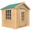 Image de Maisonnette En Bois Pour Enfants 1m2 - Toit Vert - 114x111xh121cm - Sans Plancher - Timbela M570Z-1