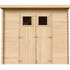 Image de Abri De Jardin En Bois 2,63 M² - Cabane De Jardin Extérieure Avec Sol Imprégné   H200 X 239 X 142 Cm - M310+m310g