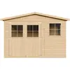 Image de Abri De Jardin En Bois 6 M² - H226 X 324 X 216 Cm - Construction De Panneaux En Bois Naturel - M334