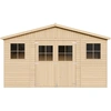 Image de Abri De Jardin En Bois 8 M² - H246 X 418 X 220 Cm - Avec Sol Imprégné - M332+m332g