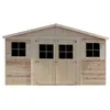 Image de Abri de jardin en bois - TIMBELA - 418x220 cm - Plancher inclus - Ep.19mm - Construction de Panneaux