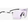 Image de Lunettes Rudy Project Kelion blanc brillant avec verres ImpactX Photochromic 2 Laser violet.