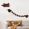 Image de COSTWAY Arbre à Chat Mur dEscalade pour Chat à 9 Étapes Couchage Peluche 123 x 20 x 17 CM en Bois Charge 10KG Espace dActivités