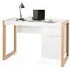 Image de Bureau informatique style moderne 112,5 x 50 x 75 cm 2 tiroirs,table d’etude pour chambre de bureau à domicile en mdf