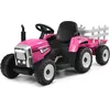 Image de Tracteur Avec Remorque Electrique Pour Enfants 12 V Avec Télécommande 2,4g - 3 Vitesses